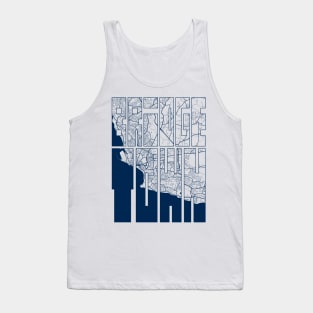 Bridgetown, Barbados City Map Typography - Coastal Tank Top